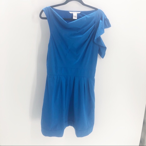 Diane Von Furstenberg Tinned Cobalt Blue Dress 10 - Picture 3 of 5